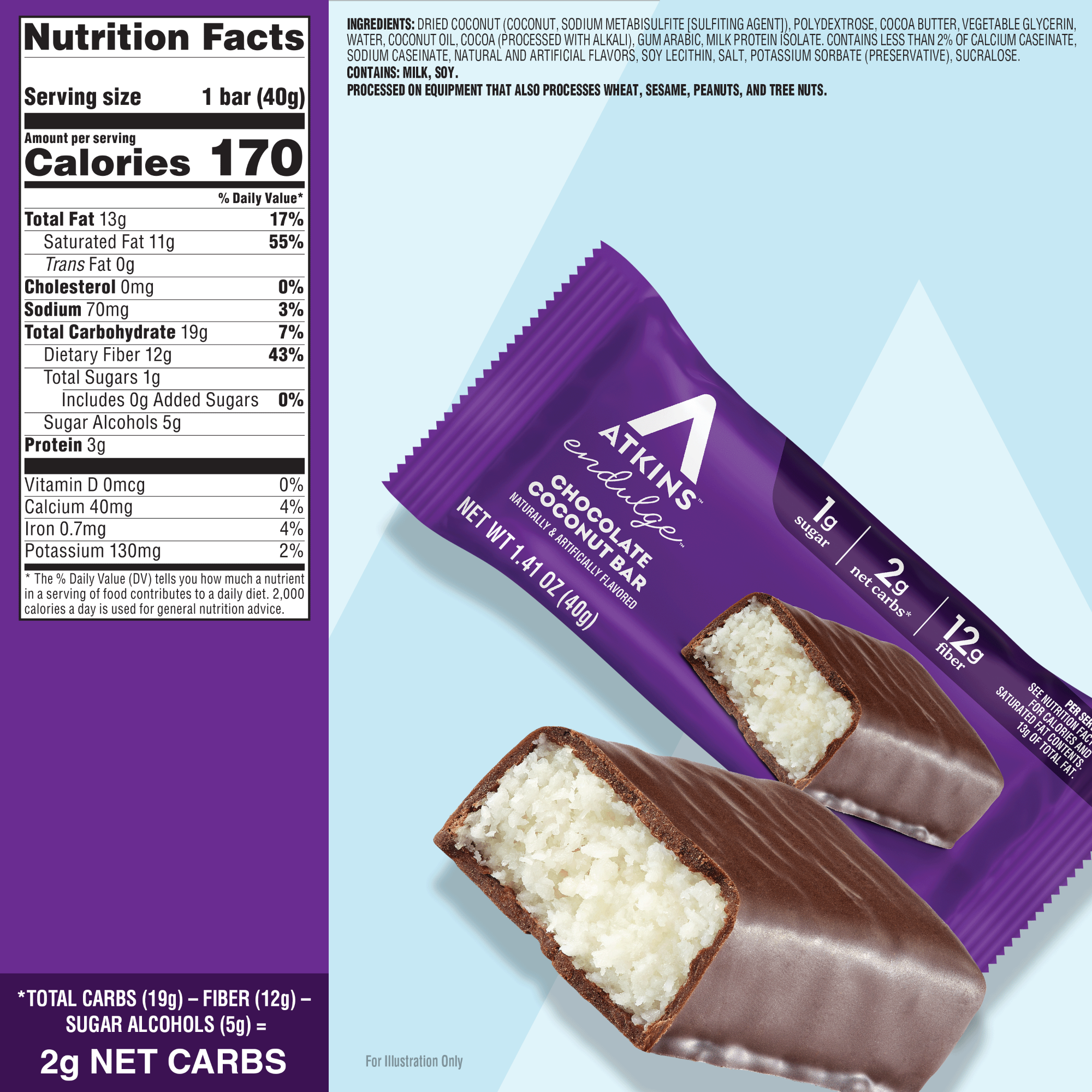 Endulge Chocolate Coconut Bar - Image 6